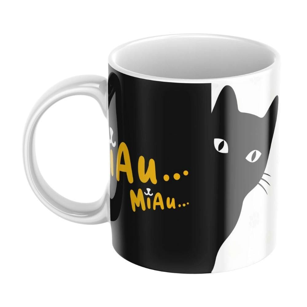 Caneca Gato Preto E Gato Branco - Gato Preto