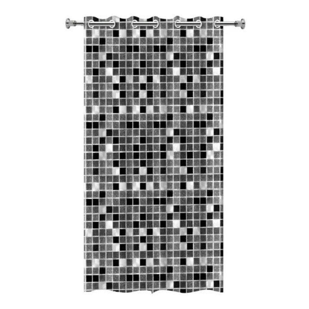 Cortina Box Banheiro Antimofo Pvc Impermeável Preto Pastilha