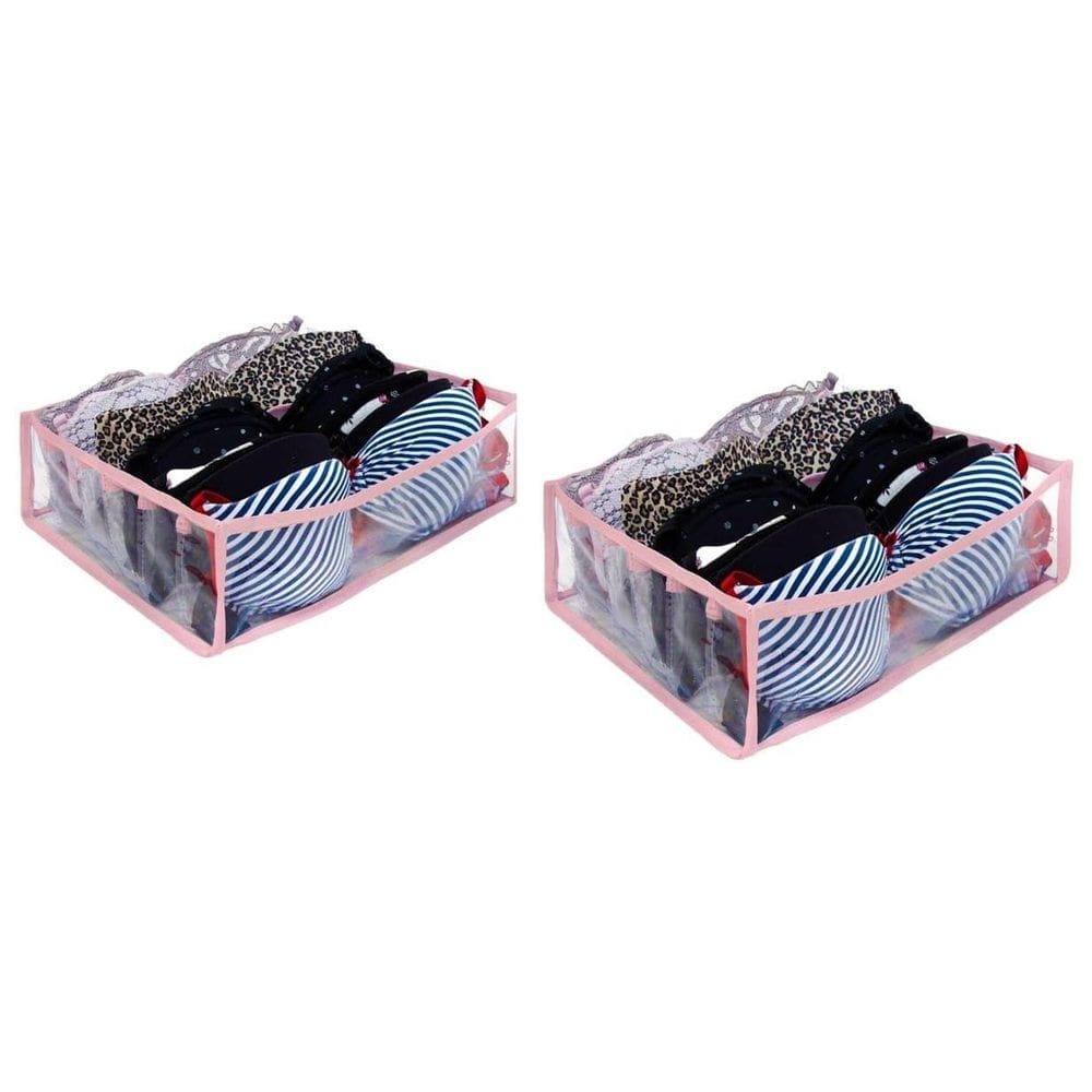 2 Colmeia Organizadora Sutiã Multiuso 6 Divisórias 32X10X22