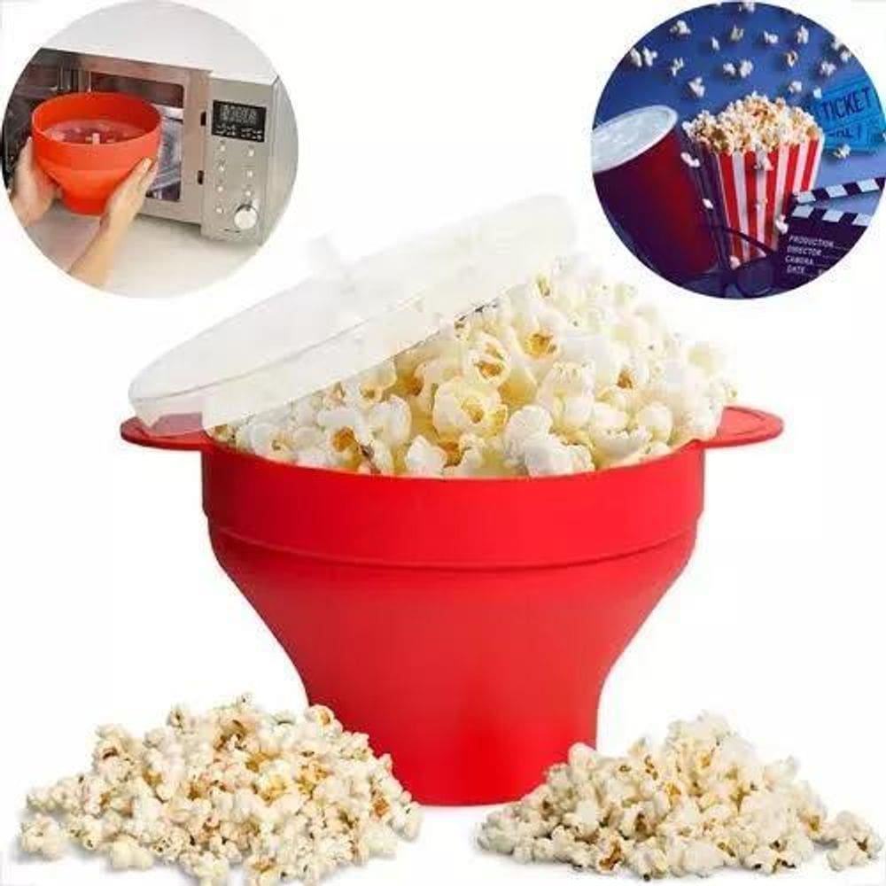 Pipoqueira De Silicone Para Microondas Balde De Pipoca