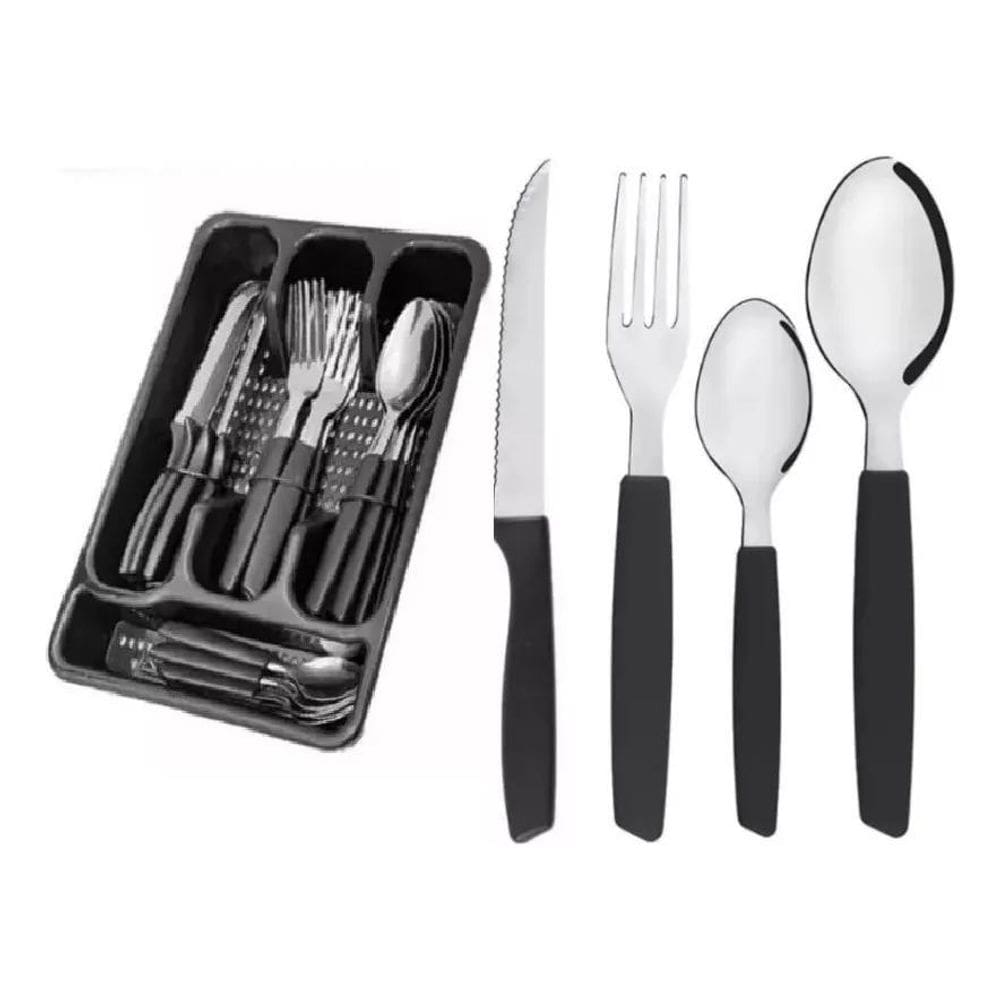 Eps-15 Faqueiro Inox Jogo De Talheres Porta Talher Com 25 Pe
