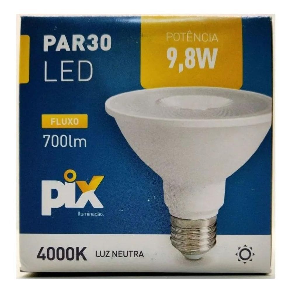 3X Lâmpada Led Pix Par30 9,8W 4000K Ip20 Cor Da Luz 4000K Br