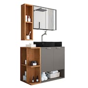 Gabinete Banheiro Star Cuba Dalla Preta Tor DL08 e Valv ABS