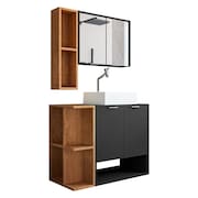 Gabinete Banheiro Star 2 Portas com Espelheira e Cuba Dalla