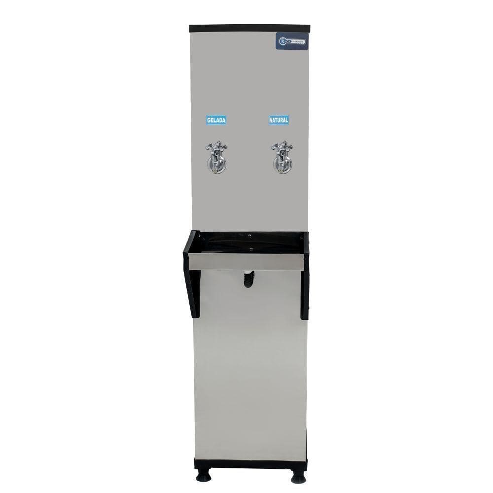 Bebedouro Industrial Coluna Knox 25L 1 Torneira Gelada 1 Torneira Natural Inox 220V (KX02-D NG 2T)