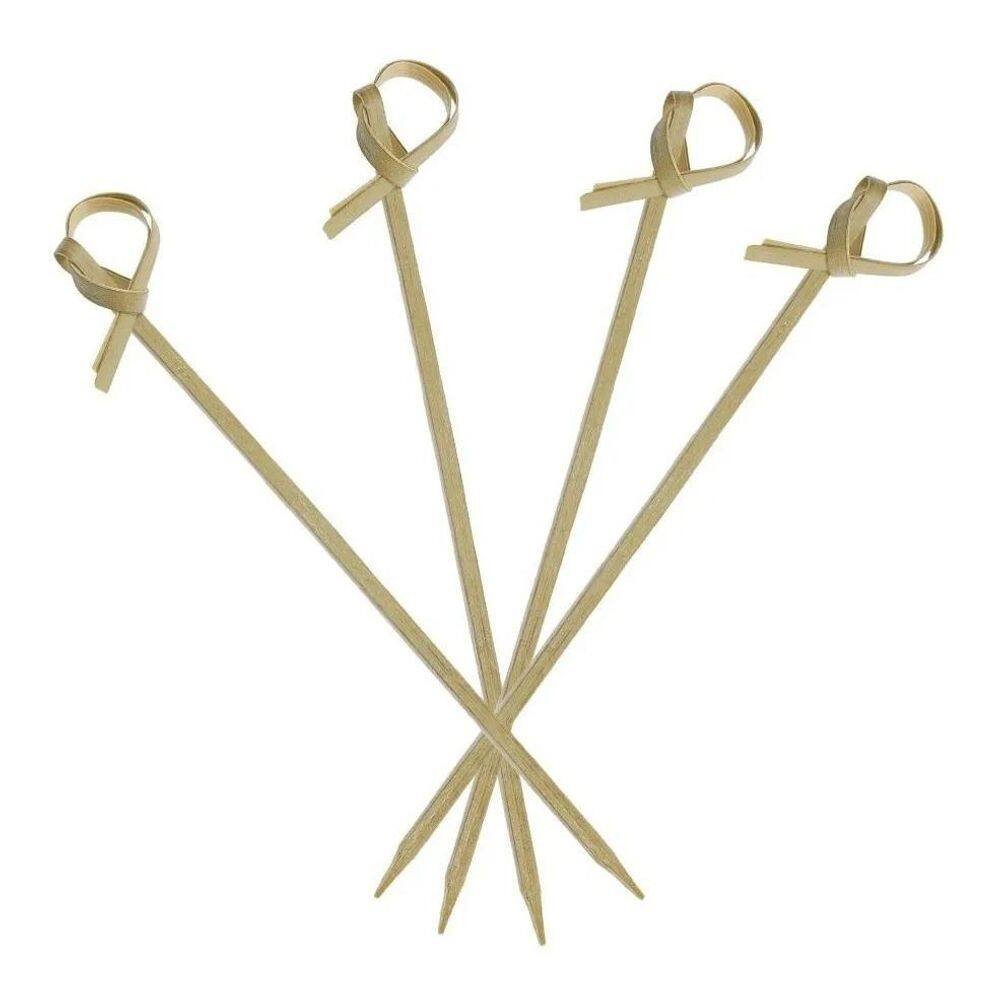 3X 100 Uni Espeto Espetinho Bambu Palito Nó Lanches Petisco