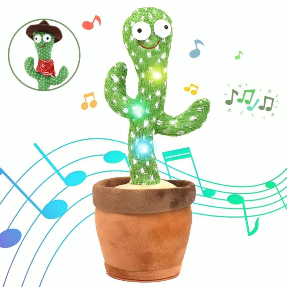 Luz Musical Infantil Recarregável Cacto Dançante Voz