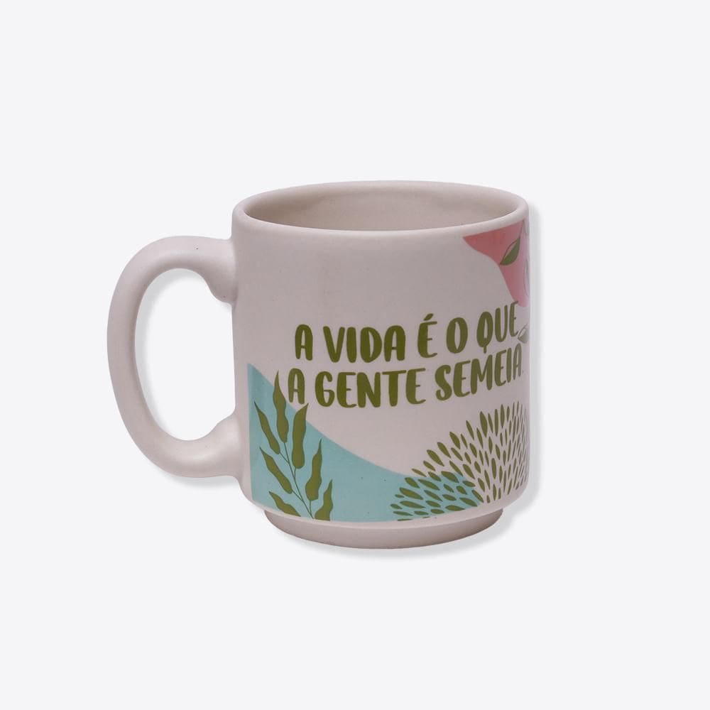 Caneca Mini Tina Jardinagem A Vida Semeia - Zonacriativa