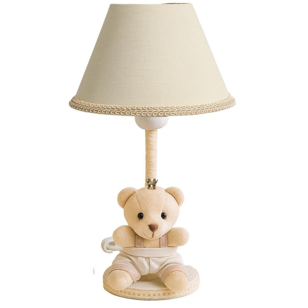 Abajur Infantil Bebê Menino Urso Príncipe Decoração Quarto