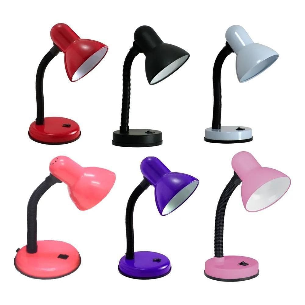 3X Luminarias Mesa Base Cômoda Ambiente Bancada Escrivaninha