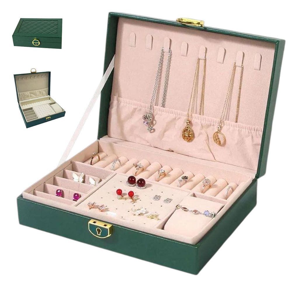 Porta Joias Anel Brinco Relogio Pulseira Cordao Acessorio Estojo Caixa Penteadeira Gaveta Mesa Bancada Organizaçao