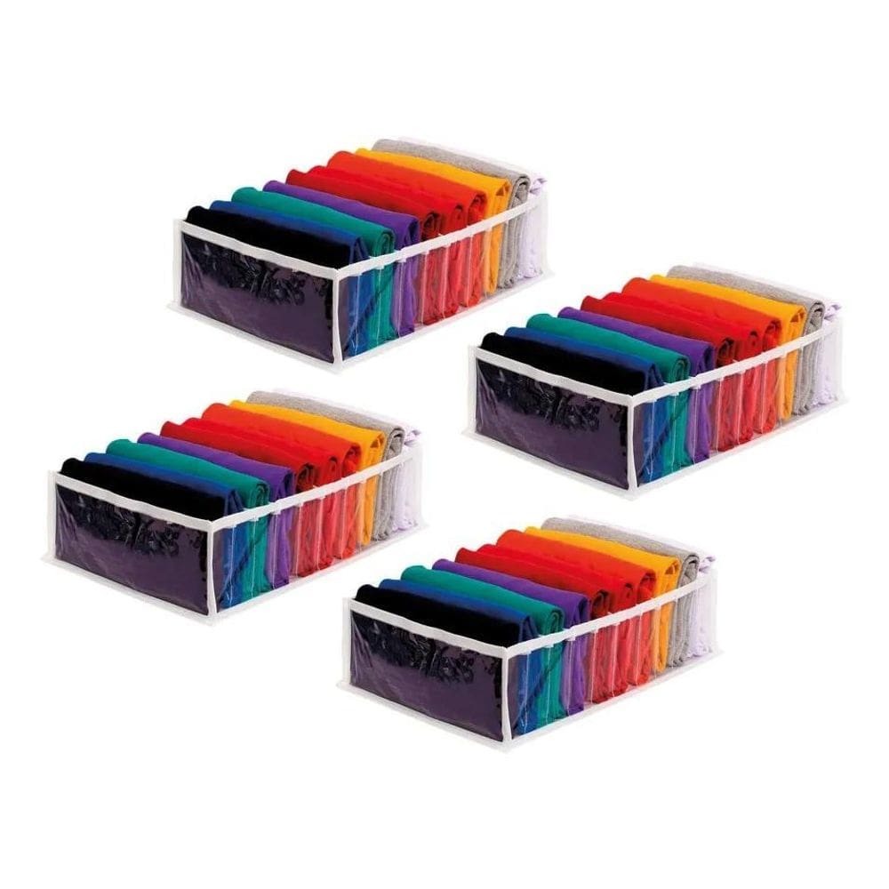 Colmeia Organizadora Para Camisetas Branca 4Unidade 35X25X10