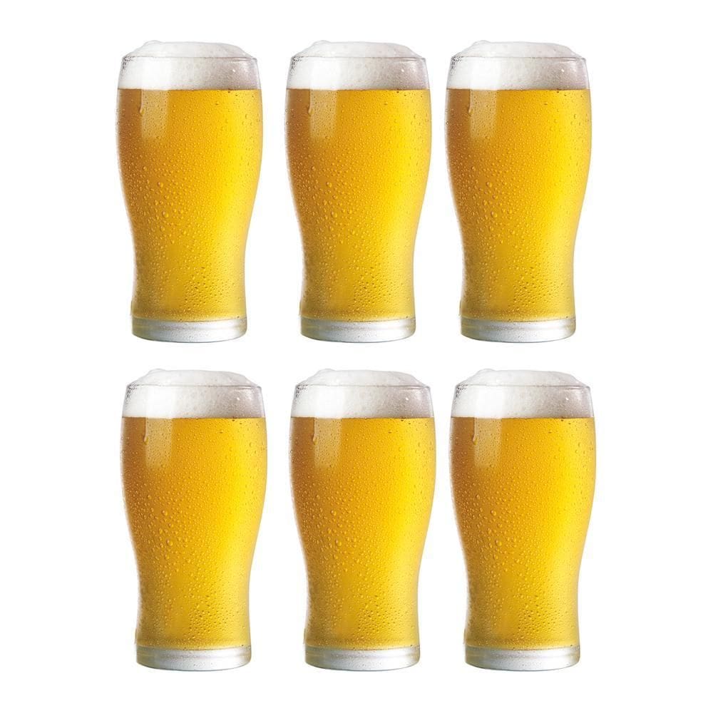 Conjunto 6 Copos Tulipa Chopp Cerveja Vidro 324Ml