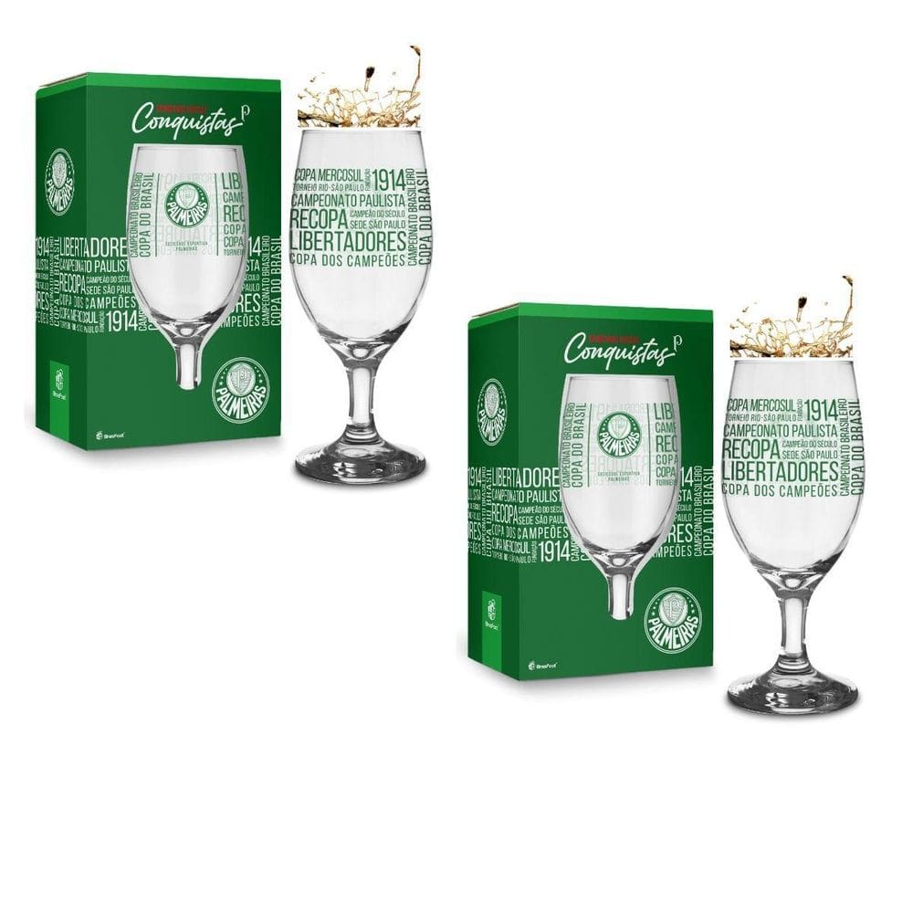Kit 2Un Taça Tulipa Windsor Vidro 330Ml Cerveja Vinho Chopp