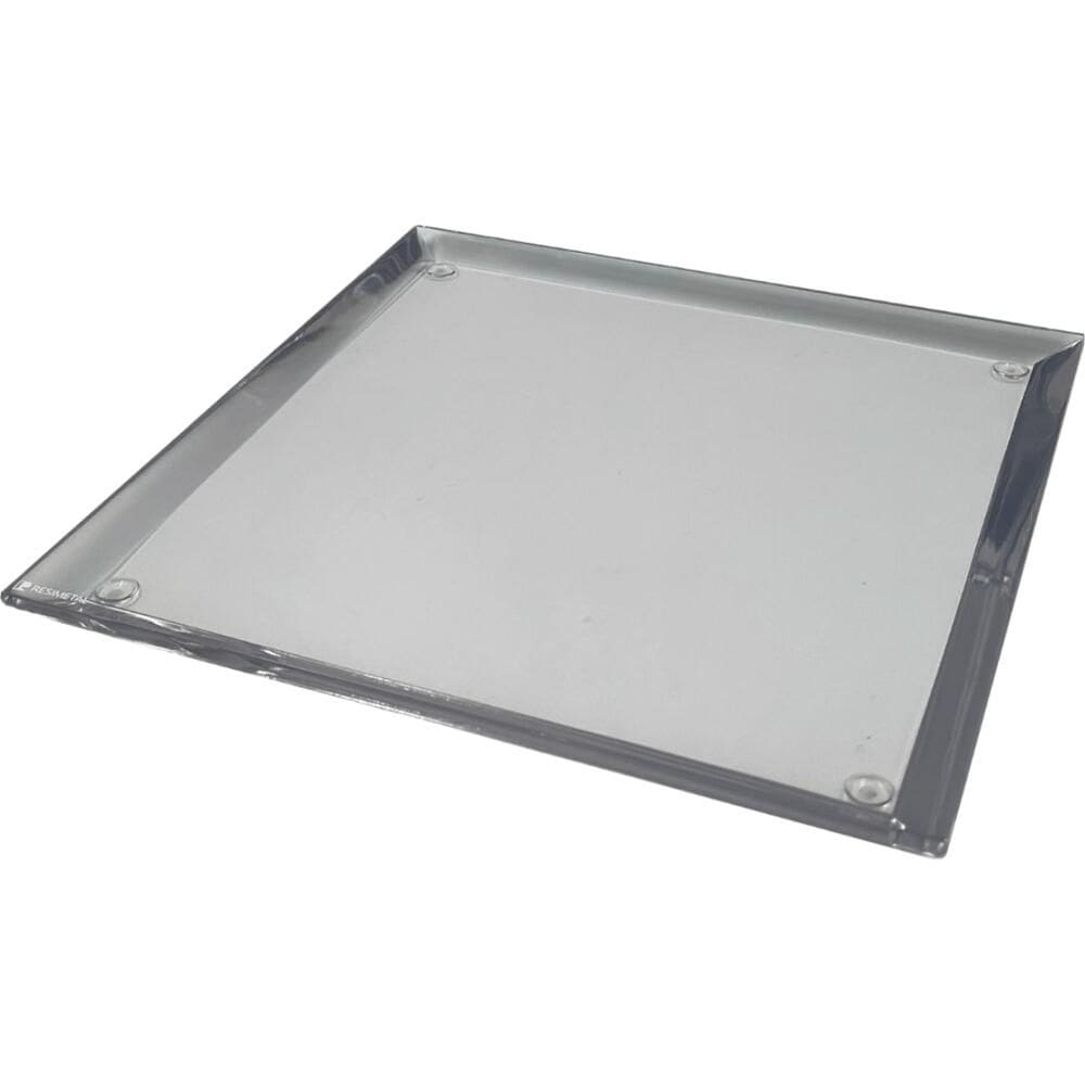 Bandeja Slim 24x24cm em Resina Cristal