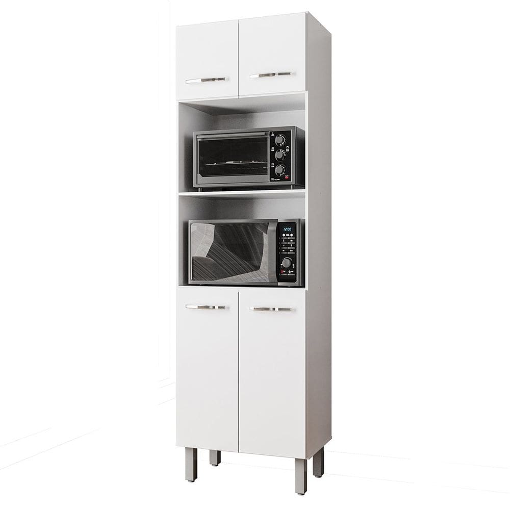 Paneleiro Alto com Nicho Micro-Ondas 4 Portas Lara