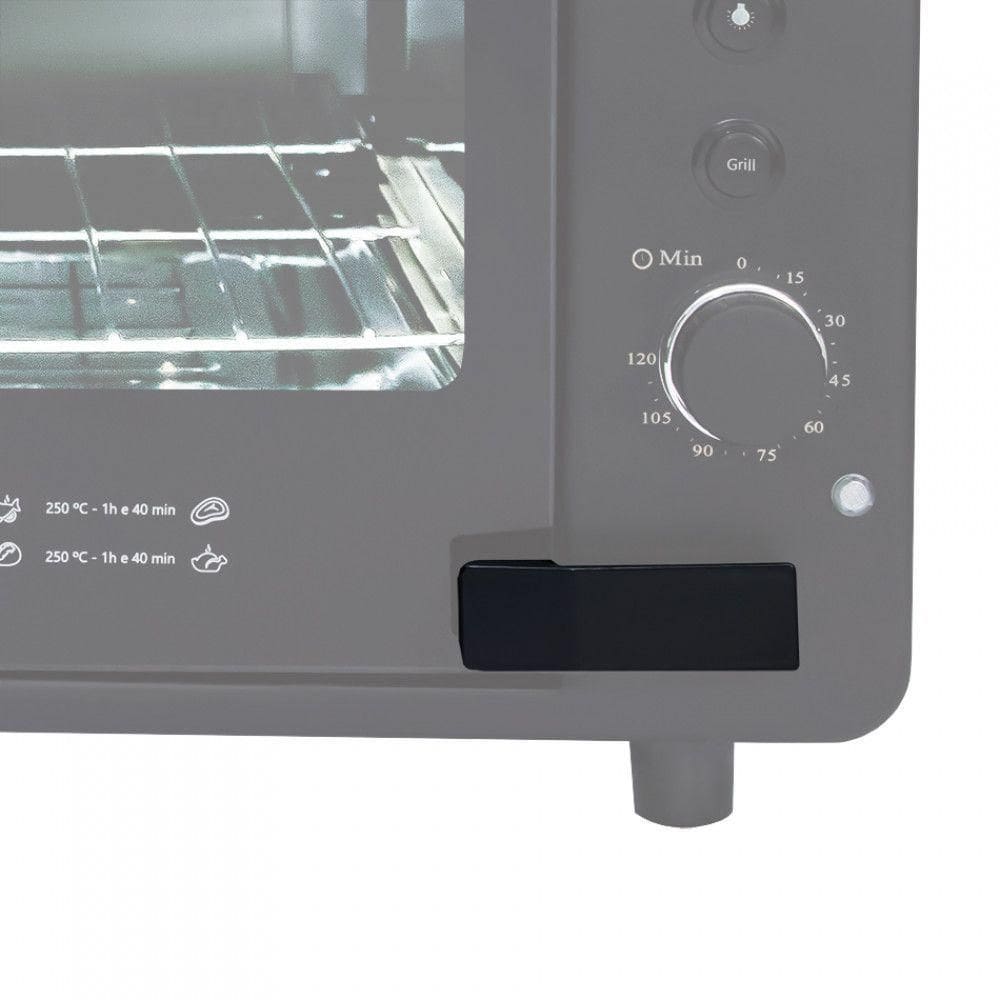 Puxador Inferior Frontal Para Forno De Bancada Preto