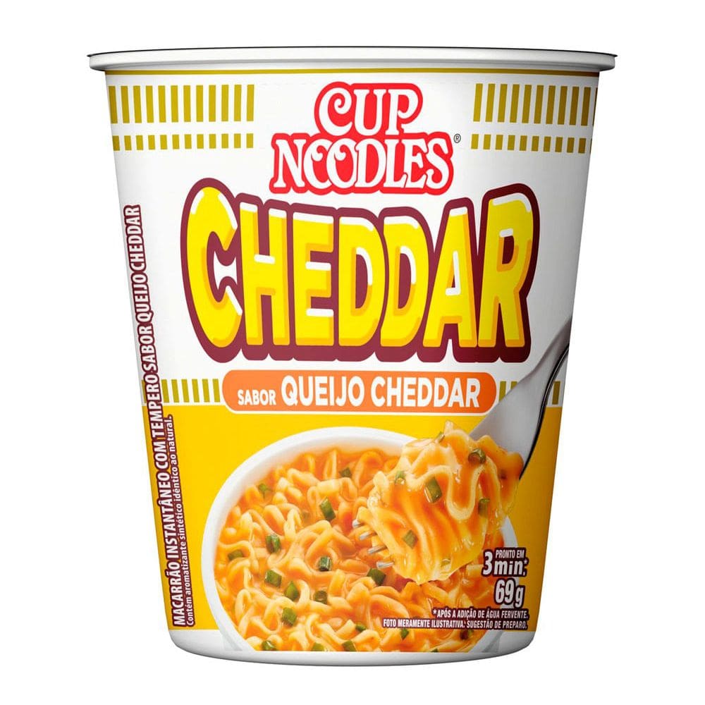 Macarrão Instantâneo Cup Noodles Sabor Queijo Cheddar com 69g