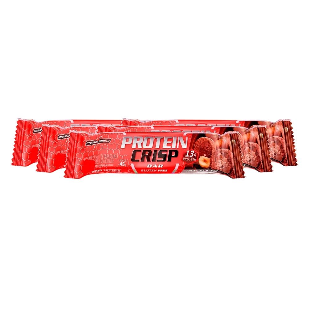 Kit 5 Barra de Proteína Protein Crisp Bar Sabor Trufa de Avelã 45g