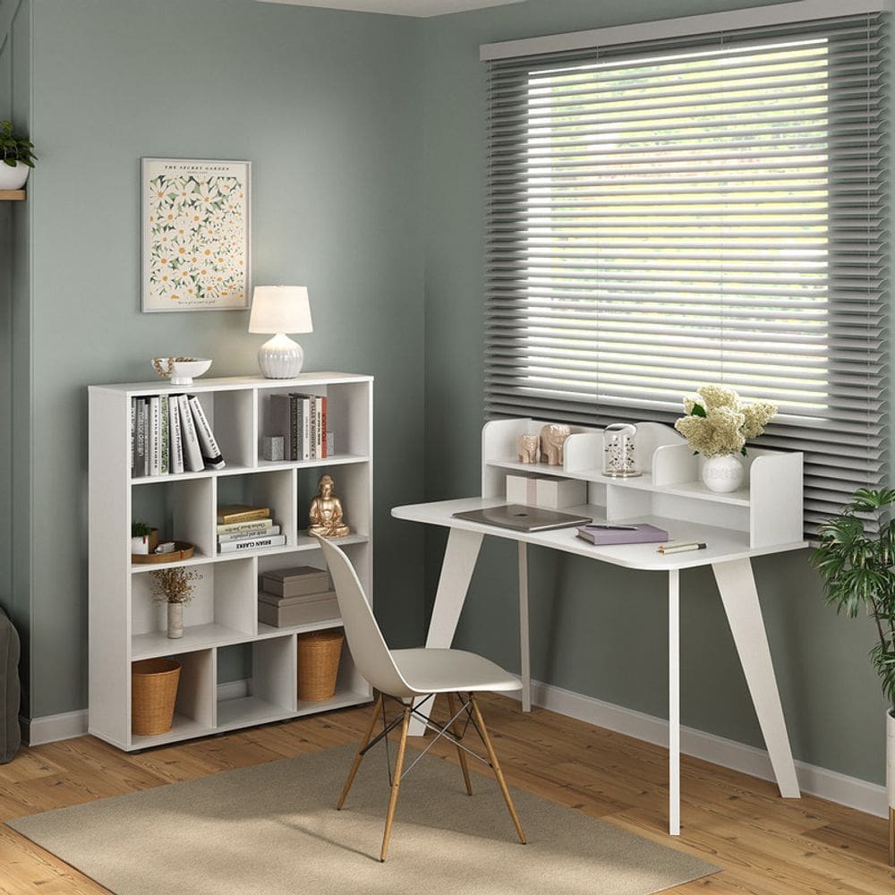 Conjunto Sala de Estar: Escrivaninha Sofia + Estante Book