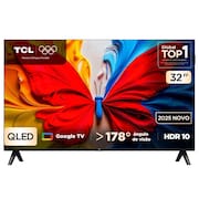 Smart TV TCL 32 Polegadas HD QLED S5K WiFi Bluetooth Google TV 2 HDMI HDR10 Dolby Audio 32S5K