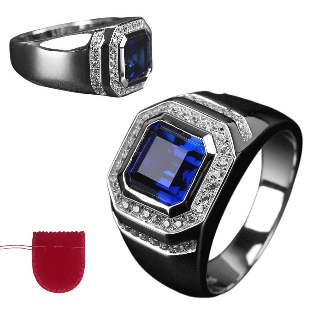 Anel Prata 925 Cor Topázio E Zircônias Ajustável + Saco