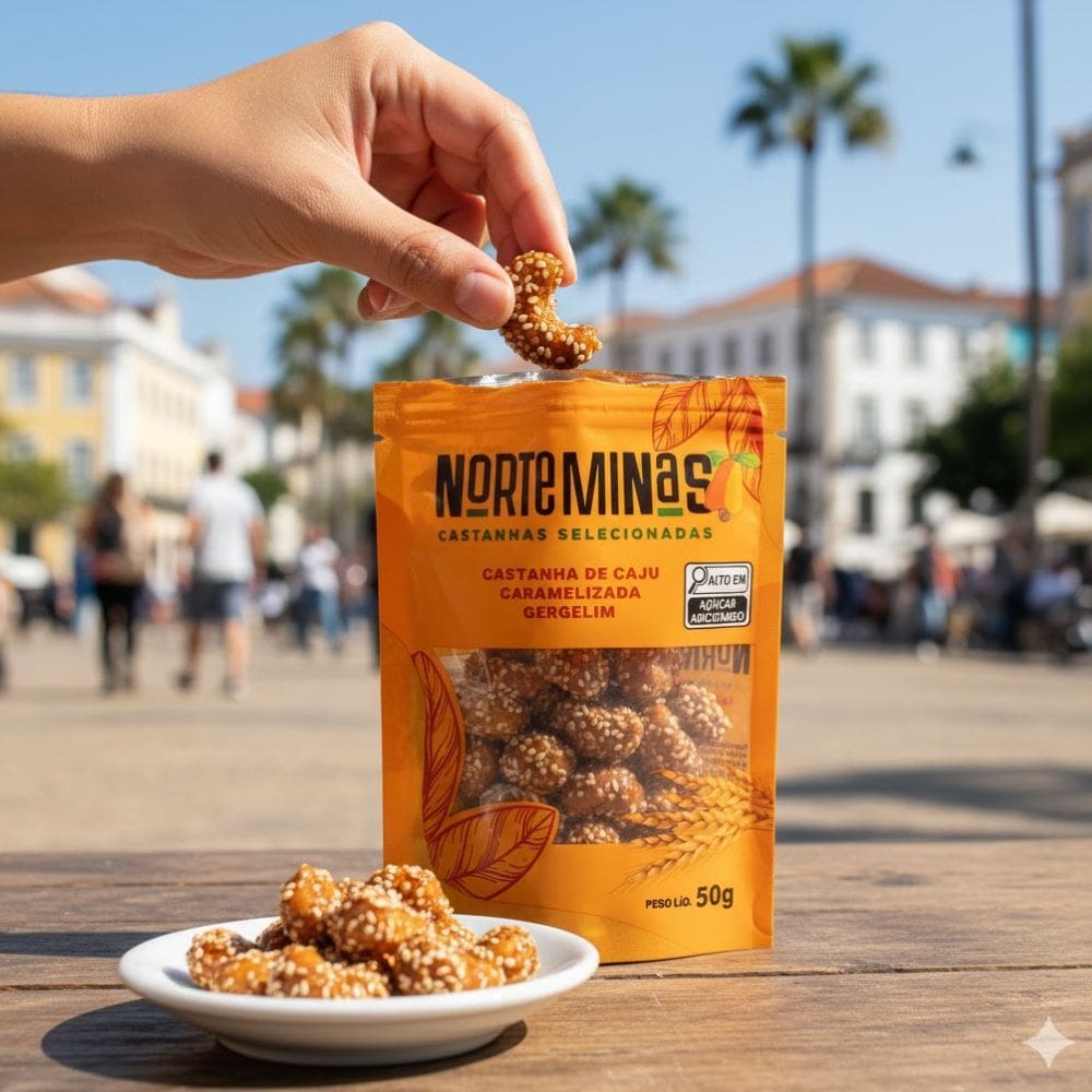 Castanha de Caju Norte Minas Caramelizada Gergelim | Ponto