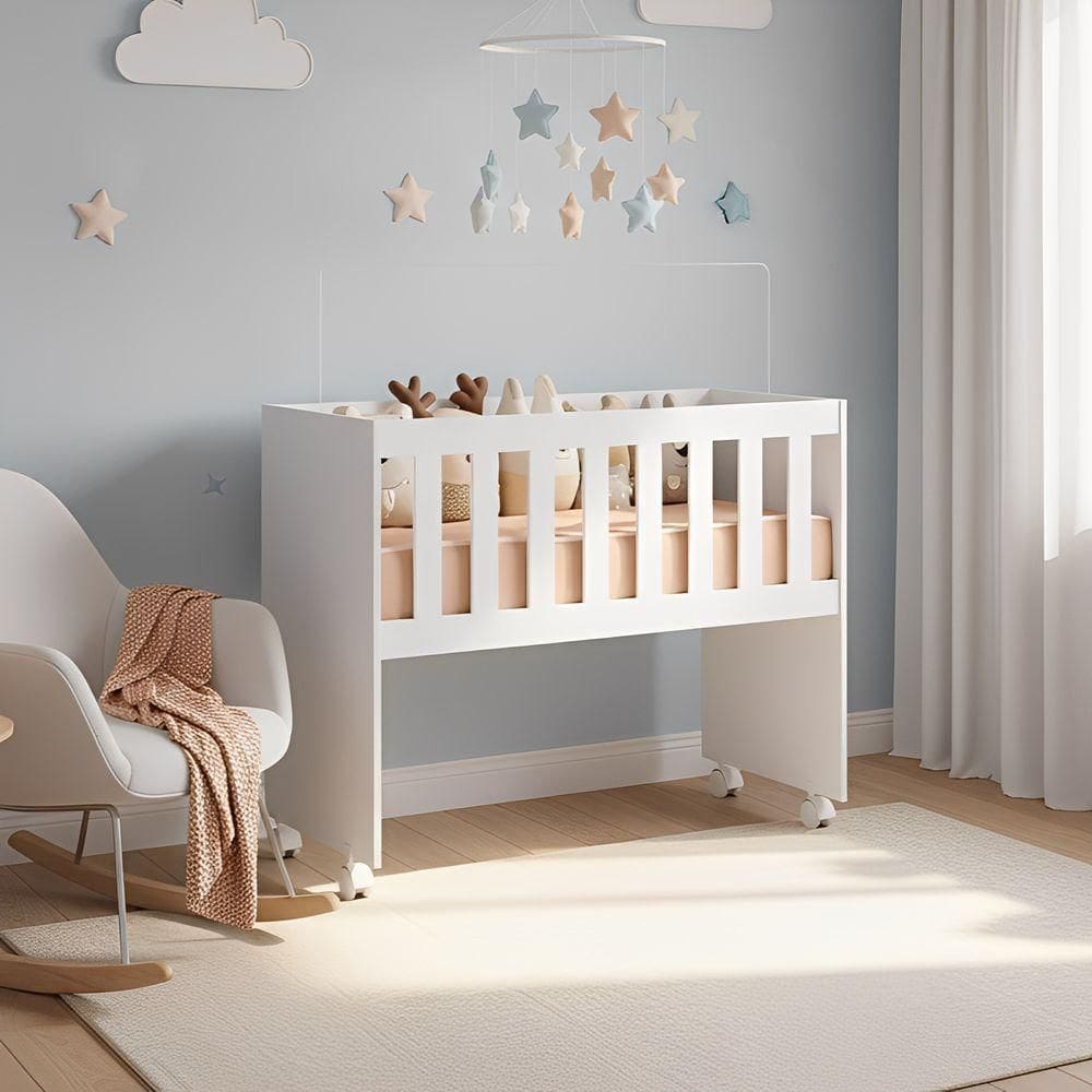 Mini Berço Mobigu 5 Em 1 Com Colchão E Suporte Mosquiteiro