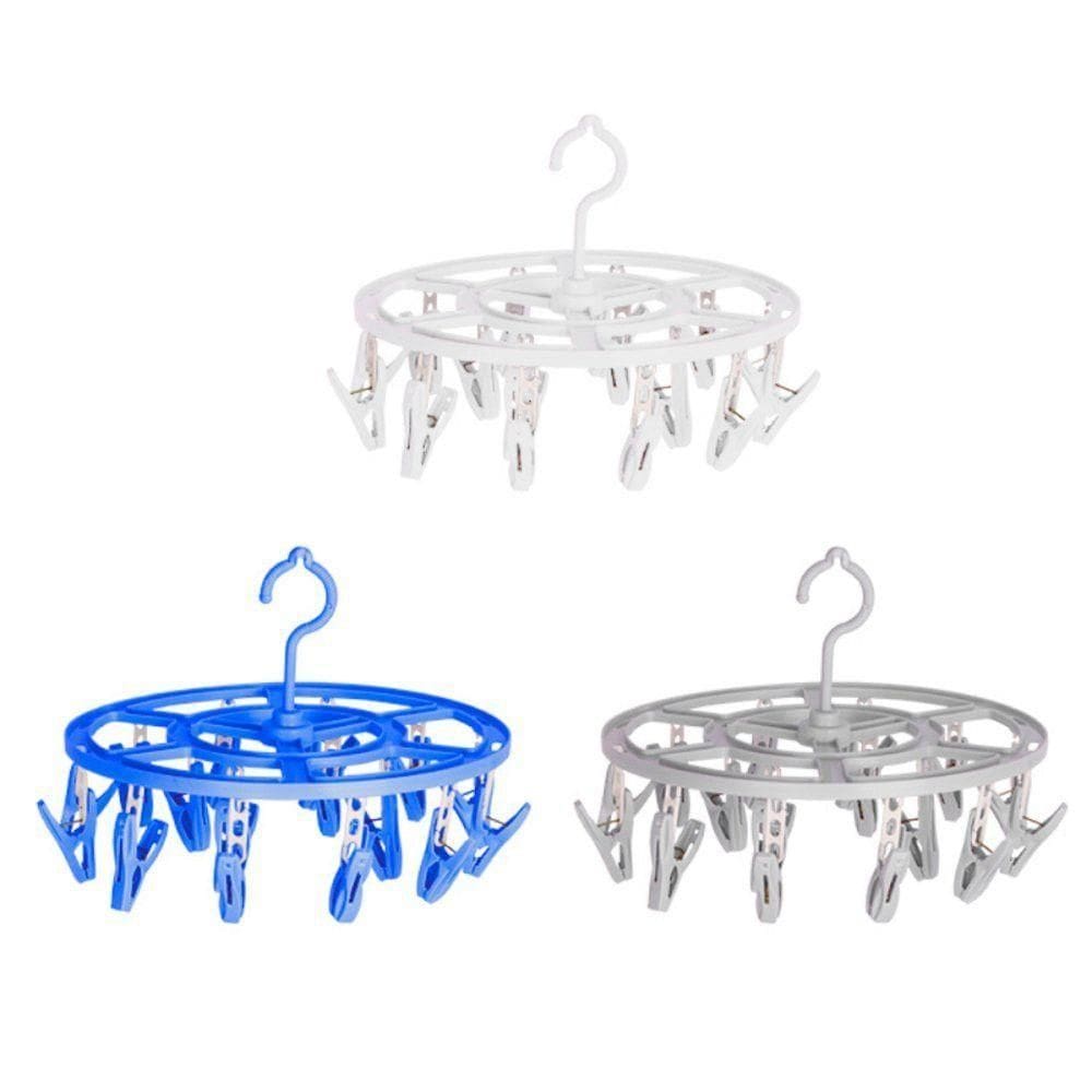 Varal De Roupa Redondo Portátil Com 16 Prendedores -