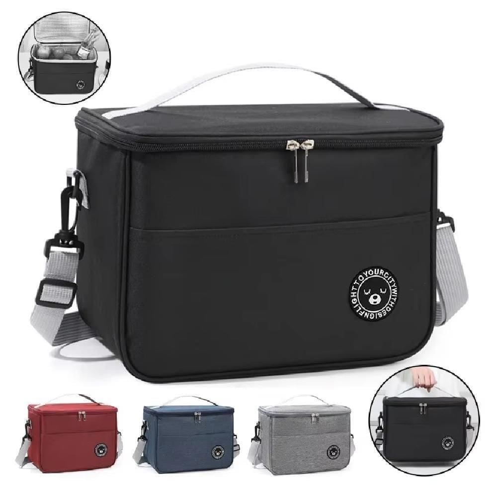 Bolsa Termica Cooler Marmita Lancheira Isotermica Sacola Fitness Bebidas Freezer Mochila Gelo Viagem Camping Cor:azul