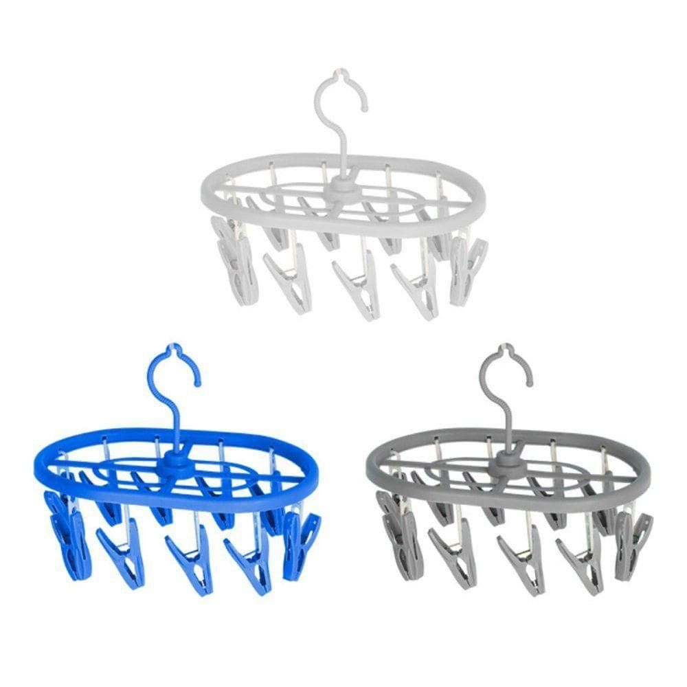 Varal 10 Prendedores Oval Portátil Roupas Intimas Meias -