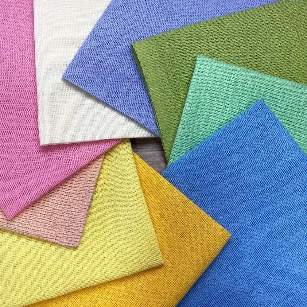 2X Pano De Prato Com Bainha Color Liso 67X41, 10 Unidades