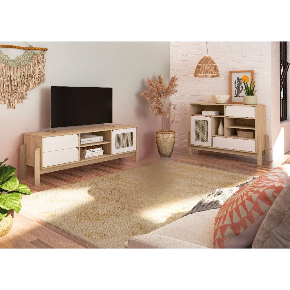 Conjunto Sala de Estar: Buffet Nature + Rack Nature