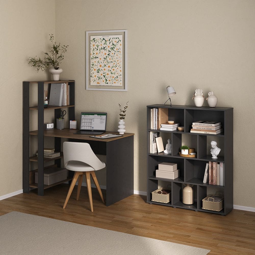 Conjunto Sala de Estar: Escrivaninha Match + Estante Book