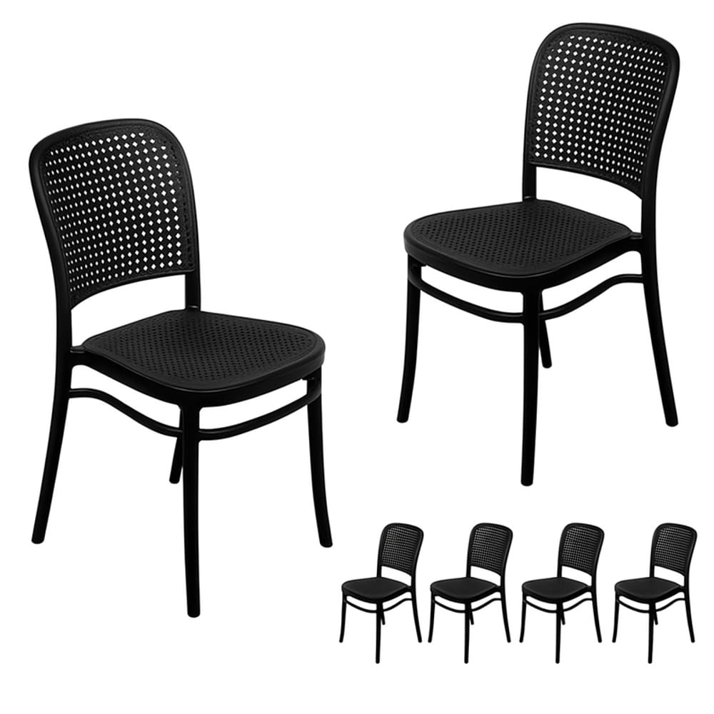 Kit 2 Cadeiras Barcelona Preto
