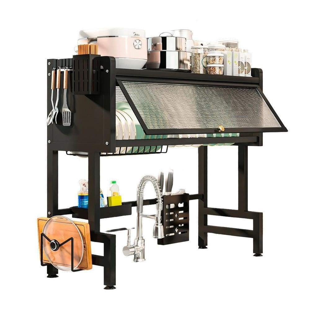 Escorredor De Louça Suspenso Organizador 85Cm Preto Brinovar