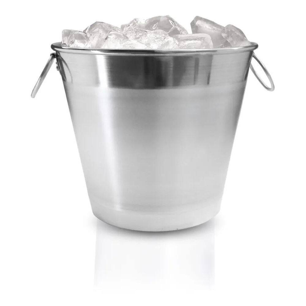 Balde De Gelo Médio Alumínio Polido E Escovado 5,5 L