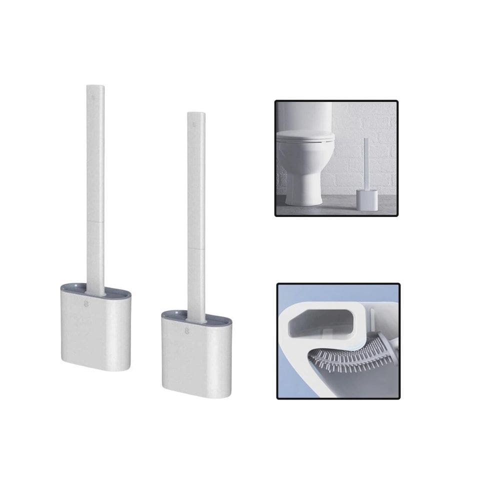 2X Escova De Silicone Limpeza De Banheiro Vaso Sanitário