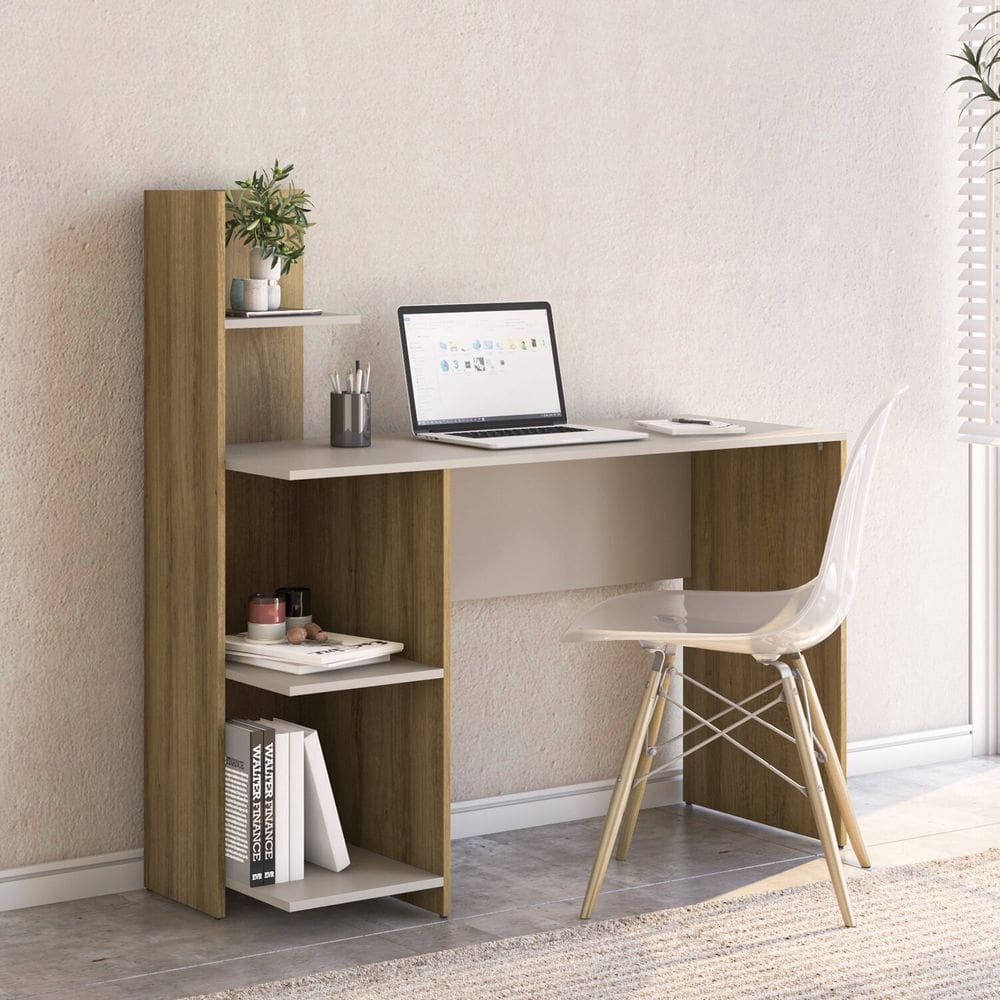 Mesa Escrivaninha de Escritório Ímola Mel/Arenas