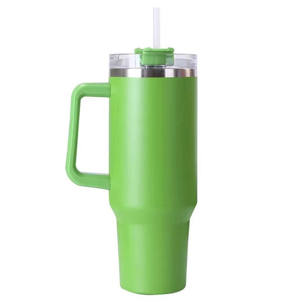 Copo Garrafa Termica Inox Grande 1,2L Premium Canudo Verde