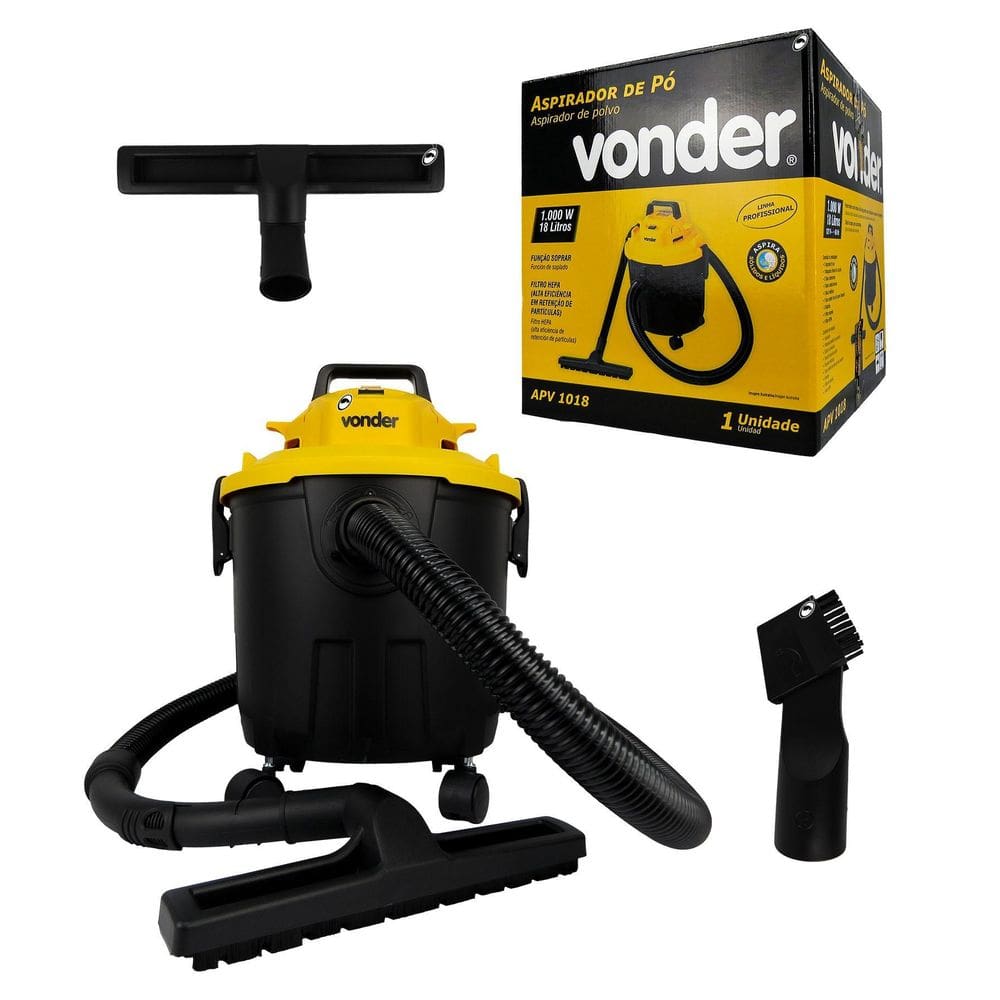 Aspirador Pó E Líquidos 1000W 18 Litros Apv 1018 220V Vonder