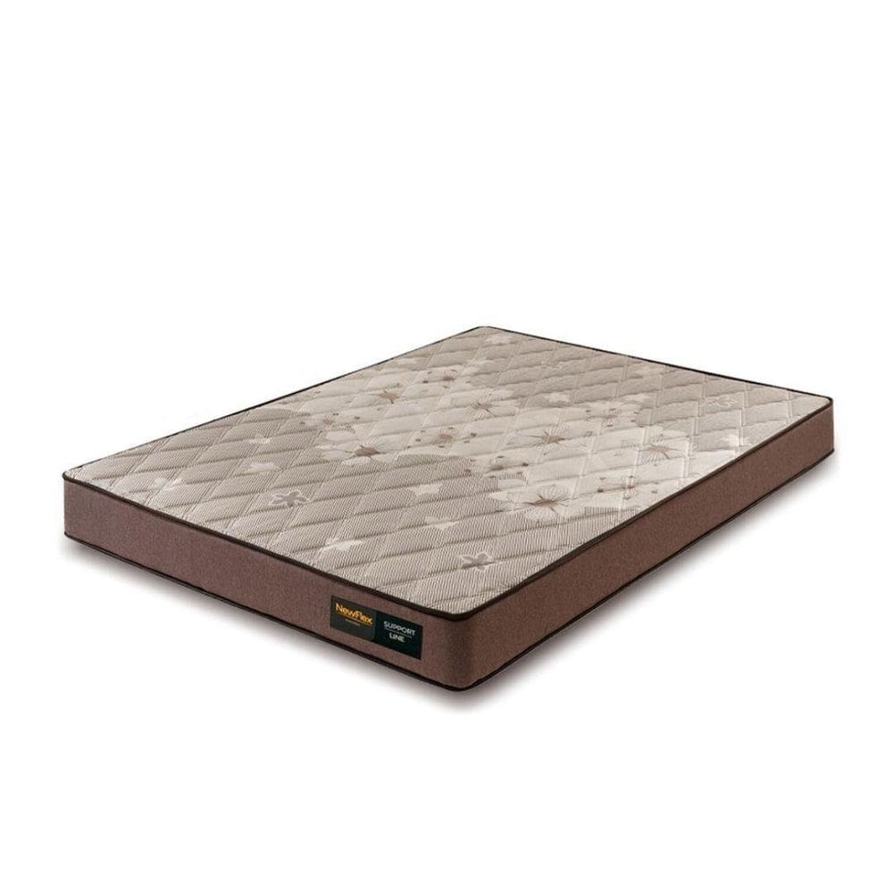 Colchão Solteiro D28 88x17cm Newflex Bege/Marrom