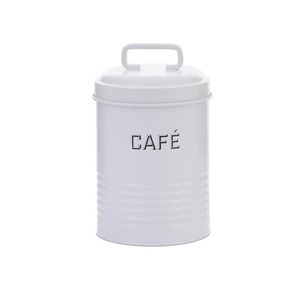 Lata Cafe Branca 12X19X12Cm Metal
