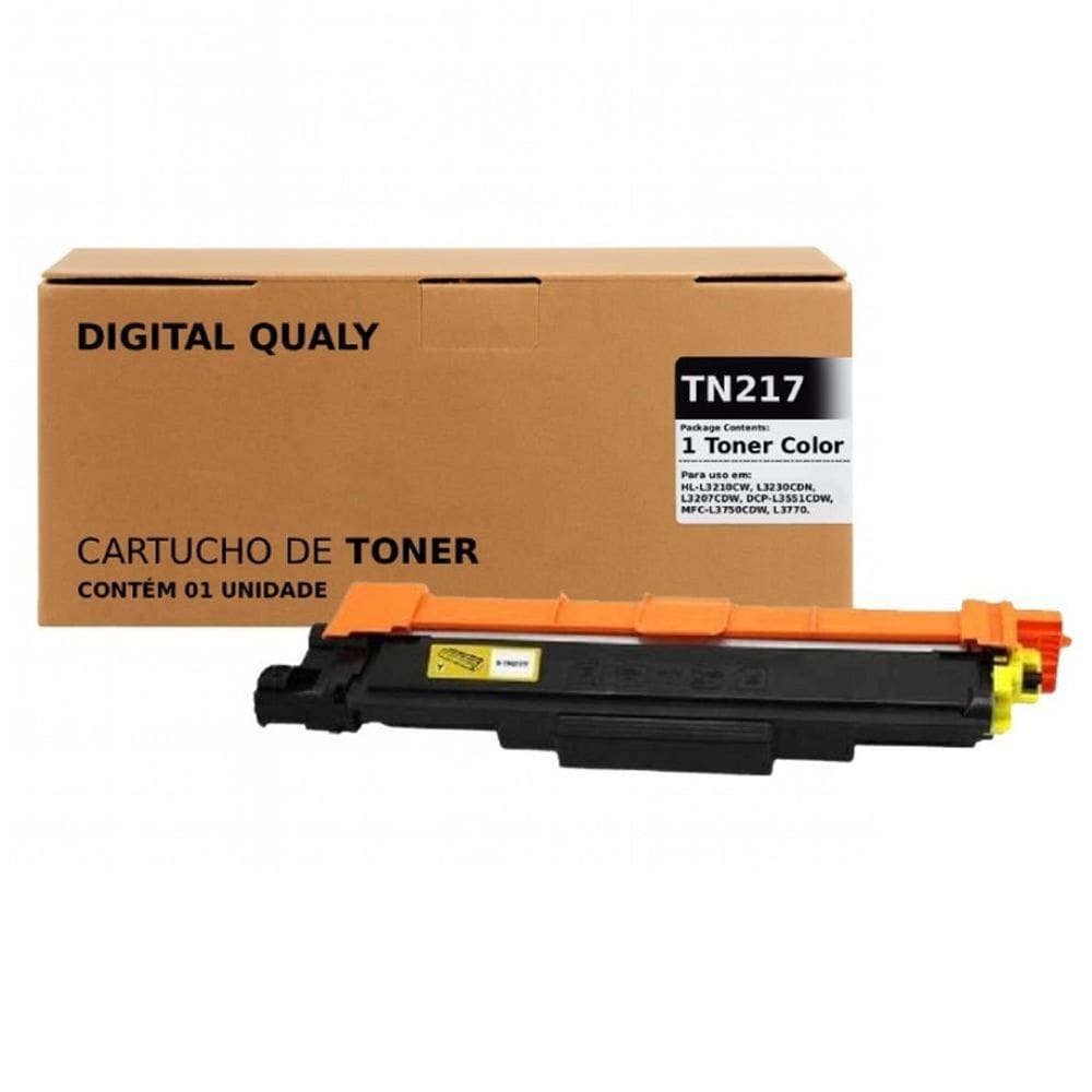 Toner Tn217 P/ impressora Dcpl3551cdw Dcp L3551cdw L3551 3551cdw  Amarelo