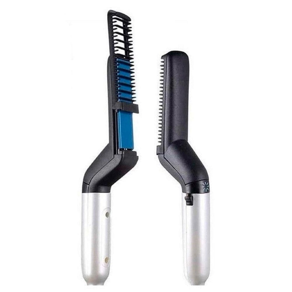 Pente Eletrico Chapinha Bivolt Modela Cabelo E Barba