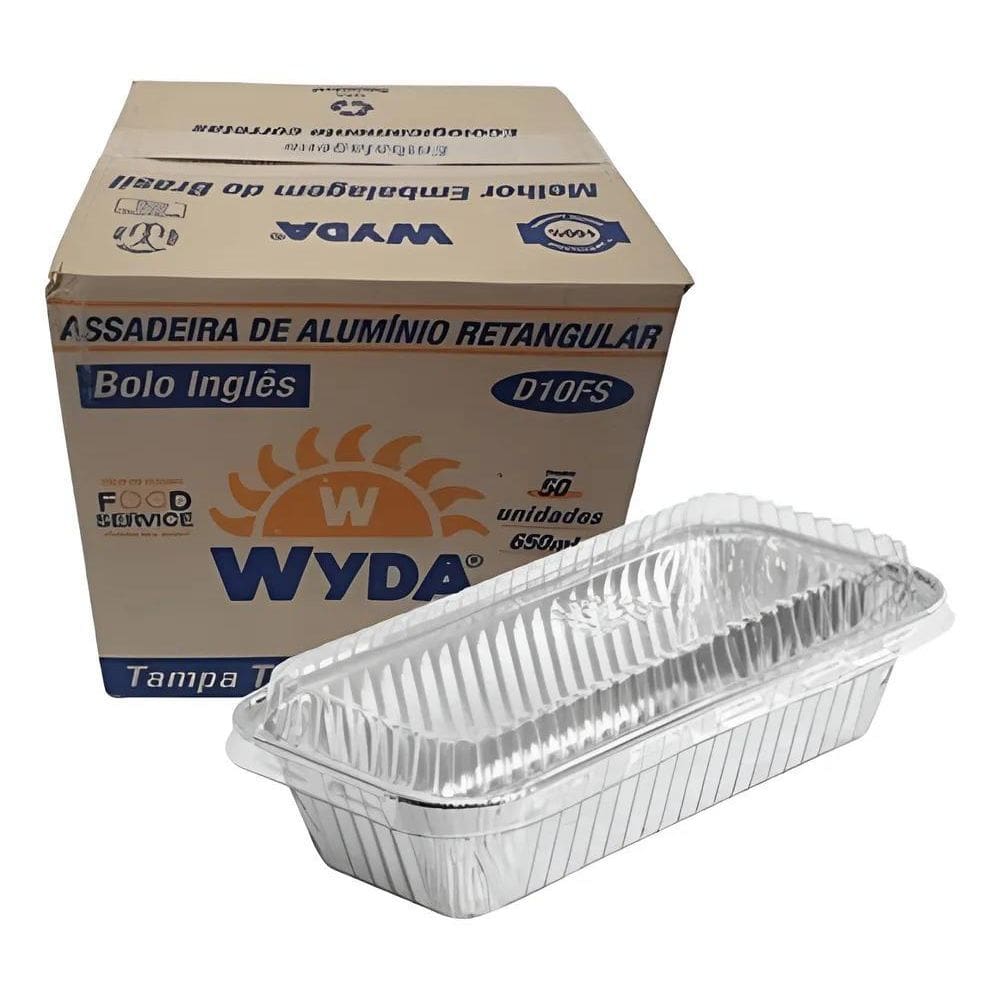 2X Assadeira Alumínio Wyda D10Fs Bolo Inglês 650Ml 50Un