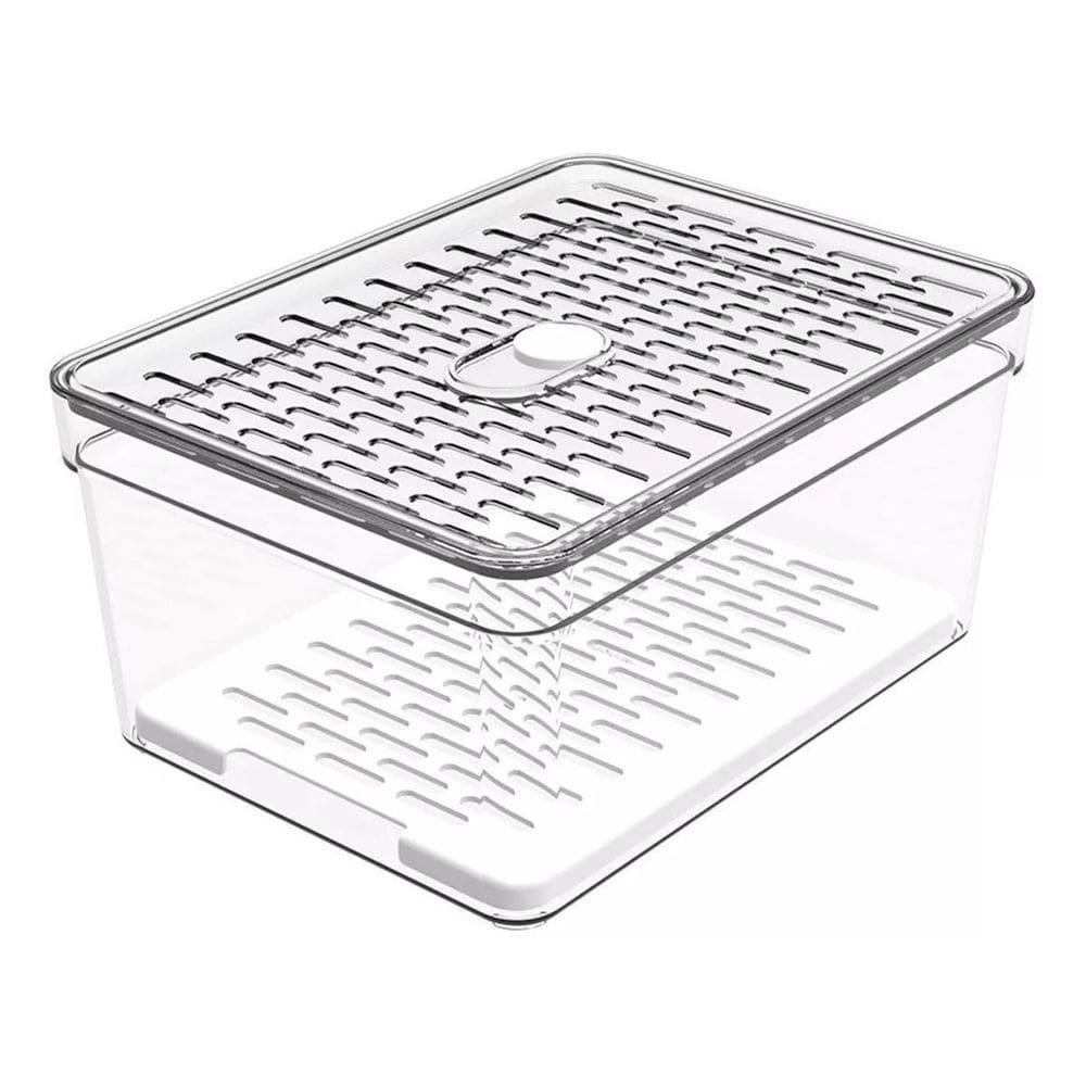 Organizador De Geladeira Pequeno Frutas Legumes Com Grade