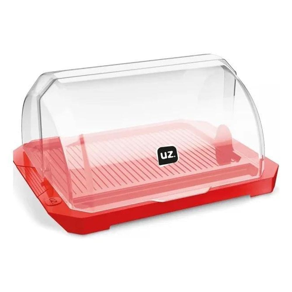 2X Porta Pães Cesto Guarda Pão Bolo Acrílico Tampa Retrátil