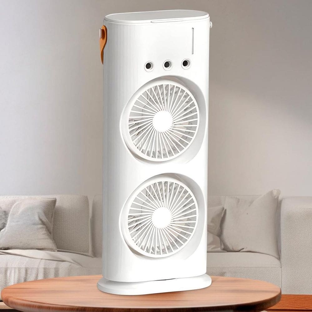 Ventilador Torre Usb Potente Duplo Mesa Melhor Conforto