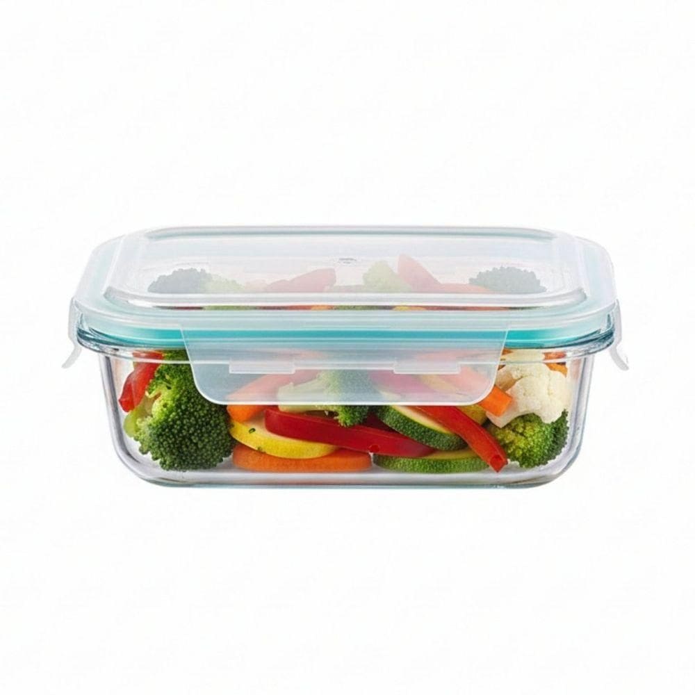 Pote Retangular Hermético Vidro 370ml